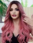 Розова омбре перука на път с тъмни корени, снимка 2