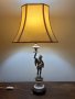 италианска ретро бронзова настолна лампа , снимка 1 - Настолни лампи - 44327235