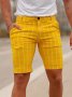 Мъжки вталени карирани ежедневни къси панталони голям размер, 5цвята - 023, снимка 4