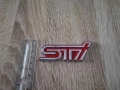 Subaru STI червена метална емблема , снимка 3
