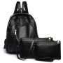 Дамска раница от висококачествена кожа с подарък малка чанта и портмоне , снимка 1 - Раници - 41889420