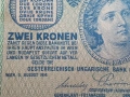 Банкнота 2 крони Австроунгария 1914, снимка 3