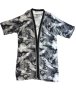 Дамска тънка флорална наметка тип кимоно без колан M-L