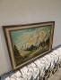 Прекрасна антикварна авторска майсторска картина масло върху платно , снимка 6