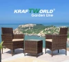 Луксозен Ратанов Комплект 2 Кресла и Маса Kraftworld Garden два стола и маса – UV и водоустойчиви, снимка 2