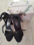 Официални черни велурени сандали , снимка 2