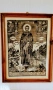 Васил Захариев -"Свети Иван Рилски" гравюра върху дърво. , снимка 1