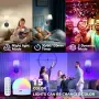 Комплект 2 черни безжични стенни лампи с RGB и дистанционно, снимка 6