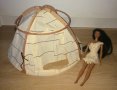 Ретро кукла Покахонтас с палатка, снимка 7