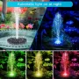 Соларен LED многоцветен воден фонтан,4 фиксирани пръчки,7 дюзи , снимка 5