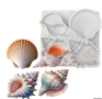 4 вида рапан рапани мида морски силиконов молд форма фондан шоколад гипс декор, снимка 2