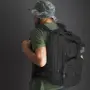 Тактическа военна раница 35L – водоустойчива туристическа раница с 5 отделения, черна, снимка 7