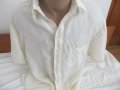 Мъжка риза с къс ръкав от лен Asher, снимка 1 - Ризи - 41577688