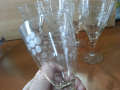Ретро стъклени чаши гравирани , снимка 6