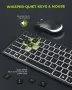 безжична комбинация от клавиатура и мишка с подсветка, 2.4G USB безшумна клавиатура и мишка, акумула, снимка 7