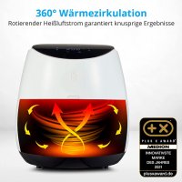 Немски фритюрник с горещ въздух Medion  XXL Air Fryer 5л. 2000W, снимка 6 - Фритюрници - 40229861