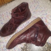 Винено черено-лилави кецове / обувки от естествена кожа 41, снимка 7 - Кецове - 34591462