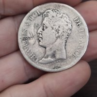 Сребърна Монета 1826 CHARLES X ROI FRANCIA , снимка 2 - Нумизматика и бонистика - 44416005