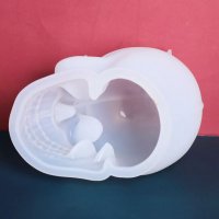3D грамаден Череп глава силиконов молд форма калъп за фондан гипс сапун шоколад смола свещ и др , снимка 3 - Форми - 35741180