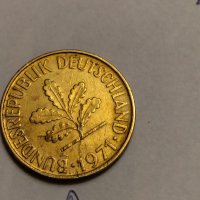 2 БР. ДЕФЕКТНИ монети ГФР 10 пфенинг  1971г. 1 пфенинг 1983 г .с черта на гърба , снимка 2 - Нумизматика и бонистика - 41154850