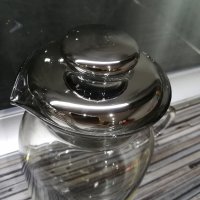 Стъклена каничка със стъклен капак - 500мл, снимка 6 - Прибори за хранене, готвене и сервиране - 44278946