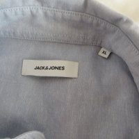 Мъжка риза с дълъг ръкав лен и памук Jack & Jones, снимка 4 - Ризи - 42483572