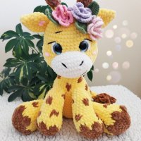 Плетена плюшена играчка жираф, снимка 1 - Плюшени играчки - 40475320