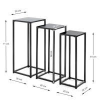 Комплект от 3 метални масички, снимка 4 - Маси - 41681567