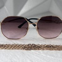 Valentino дамски слънчеви очила Осмоъгълник с верижка синджир, снимка 9 - Слънчеви и диоптрични очила - 41775475