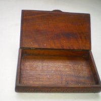 Дърворезба Стара кутия за дрънкулки ръчно направета , снимка 5 - Антикварни и старинни предмети - 41837677