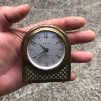 стар малък настолен часовник с латерна "EUROPA MUSIC ALARM", снимка 4 - Антикварни и старинни предмети - 44582406