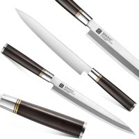 Професионален нож за риба и суши, XINZUO Stainless Steel 9.5 Inch Yanagiba Knife, снимка 6 - Ножове - 44265007