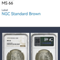 Сребърна монета 50 франка 1975 MS66, снимка 1 - Нумизматика и бонистика - 44657916