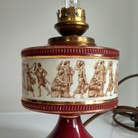 Порцеланова, ръчно изработена лампа от Италия, Флоренция. , снимка 3 - Настолни лампи - 44464338