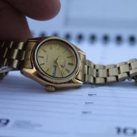 Японски дамски часовник ''Seiko 5'' позлатен, снимка 13 - Дамски - 41435549