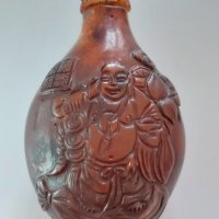 Старо китайско шишенце за емфие/червен кехлибар 18- 19век Cherry Amber Snuff Bottle , снимка 1 - Антикварни и старинни предмети - 40227487