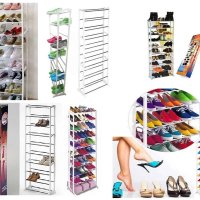 Метална етажерка стелаж за обувки до 30 чифта Amazing Shoe Rack, снимка 3 - Етажерки - 42378649