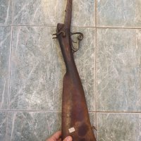 Приклад от стара френска пушка с 2 спусъка, снимка 11 - Колекции - 44384365