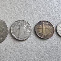 Монети. Карибски басеин. Барбадос. 1 долар и 0.25, 5, 1  цента. 4 бр., снимка 1 - Нумизматика и бонистика - 42425154