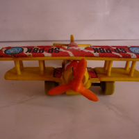 Ikar 7 стара играчка самолетче SP-PBK самолет крила перка Жълт, снимка 5 - Колекции - 44519156