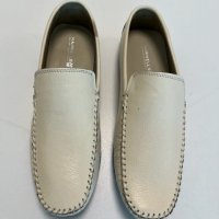  Мъжки обувки от естествена кожа - Крем , снимка 2 - Ежедневни обувки - 41531376