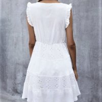 Бяла рокля, Бяла рокля дантела, Бяла рокля памук, снимка 3 - Рокли - 44293190