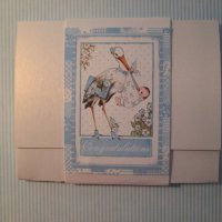 Луксозна картичка/плик за новородено бебе, рожден ден, кръщене, снимка 4 - Други - 40753744