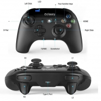 Gamory Wireless Pro Controller, безжичен контролер джойпад за Nintendo Switch конзола и компютър, снимка 2 - Аксесоари - 36039559