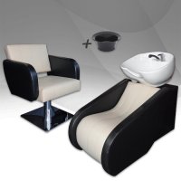 Промоционален фризьорски пакет Wave с модерен дизайн - крем бял и черен, снимка 1 - Друго оборудване - 39252320