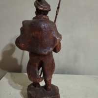 Стара дървена статуетка,ръчна изработка, снимка 4 - Други ценни предмети - 44251966