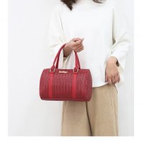 Червена дамска чанта от Еко кожа - Елегантен Комплект от 6 части, снимка 3 - Чанти - 35908888