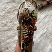 Нови змийски сандали с дебел ток, снимка 4 - Сандали - 42495420
