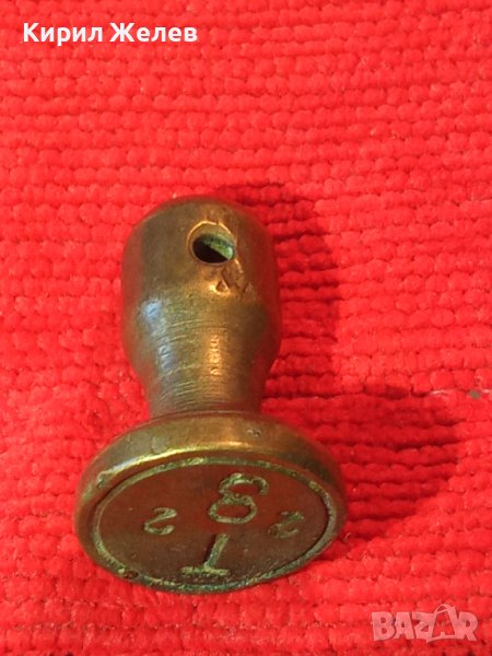 СТАР ЦАРСТВО БЪЛГАРИЯ или РАНЕН СОЦ Рядък БРОНЗОВ СЛУЖЕБЕН ПЕЧАТ за ПЛОМБИРАНЕ 34235, снимка 1