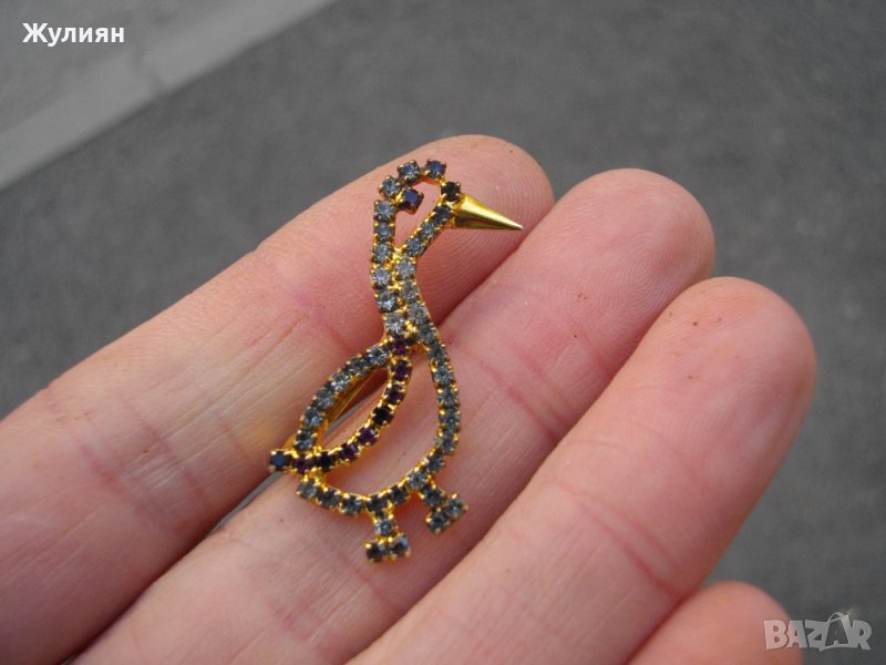 СТАРА ПОЗЛАТЕНА БРОШКА, снимка 1